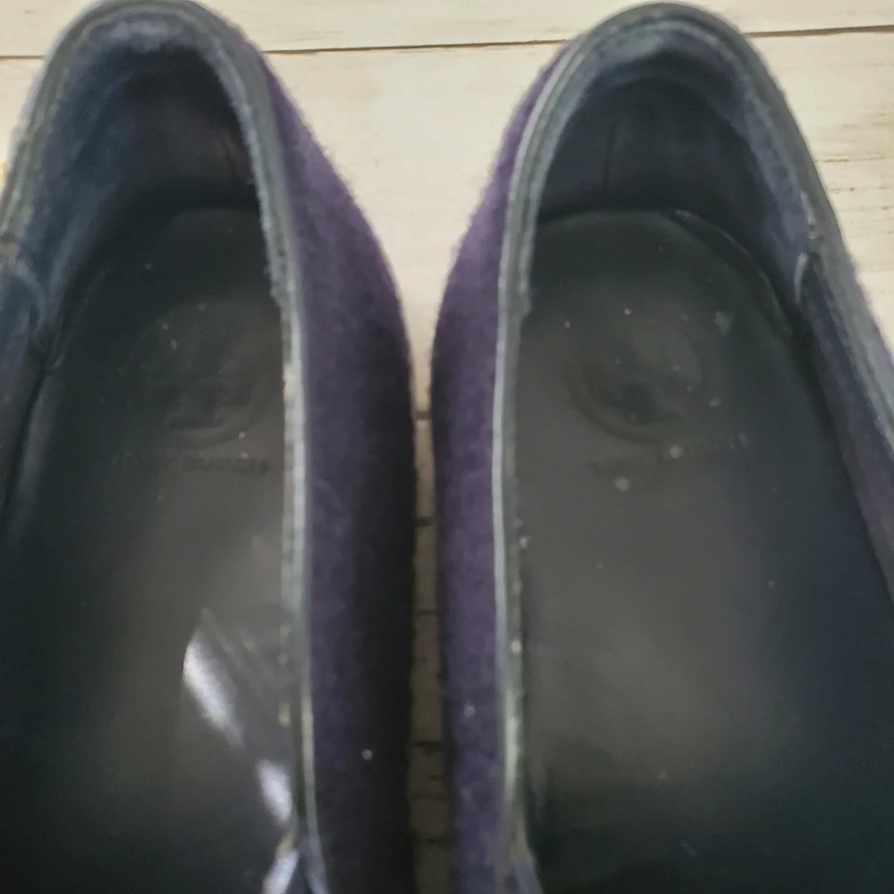 Tory Burch stardust ombre wool slip on sneakers blue green size 6‎